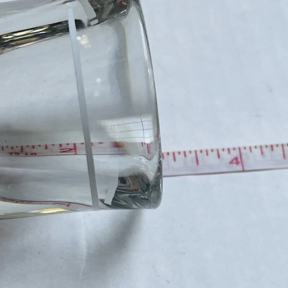 Vintage Tall Shot Glass Heavy Bottom Pour Line Clear Unmarked Cocktail Party